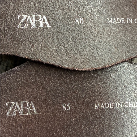 Zara Brown colourway leather belt with signs of distress. - Picture 8 of 8